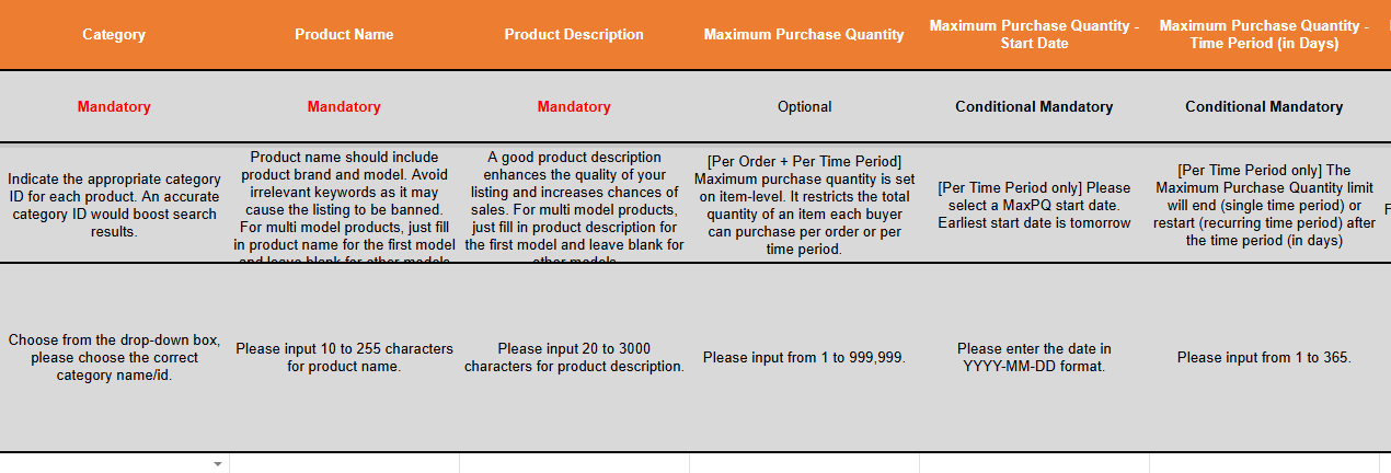 Mass Upload Excelの自動生成